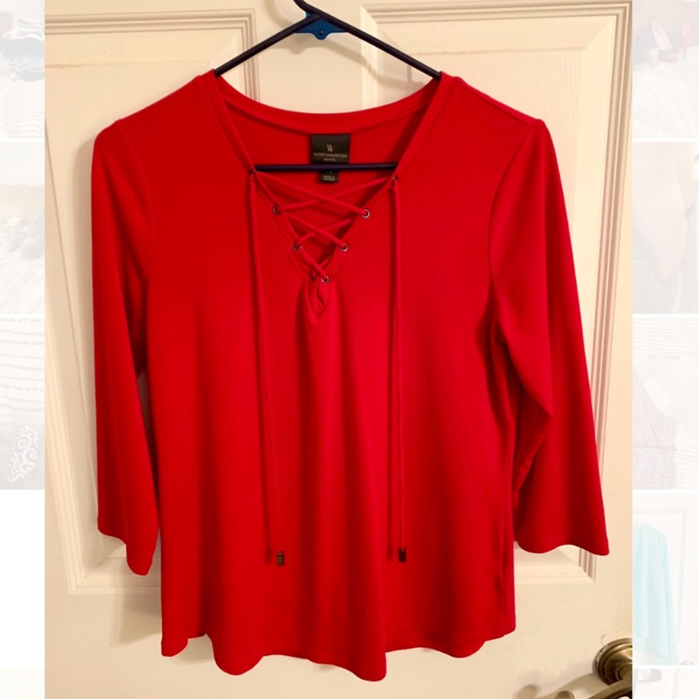 Criss Cross Three Quarter Sleeved Top